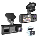 1080P DVR 3 Adet Ön Arka iç Geniş Açılı Sürüş Kaydedici 2 İnç Ekranlı Gece Görüşlü Araç Kamerası - 1