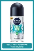 NIVEA MEN Erkek Roll-on Deodorant Cool Kick 50ml, 48 Saat Anti-perspirant Ter Koruma, Kaktüs Suyu,Ferahlık - 1