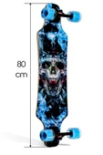 Kaykay + Koruyucu Set Silikon Teker Diz Dirsek El Koruma Seti Skeleton Model Zımparalı Skateboard - 6