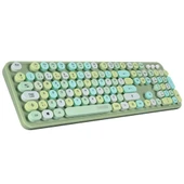 Everest ROUND KM-6282 Renkli Tuşlu Yeşil Kablosuz Q Multimedia Klavye + Mouse Set - 2