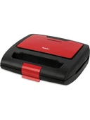 Fakir Tina 750 W 2 Adet Pişirme Kapasiteli Tek Yönlü Mini Tost Makinesi Kırmızı- Siyah(TEŞHİR) thumbnail 1