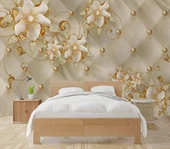 Soft çiçek ve inci Duvar Kağıdı Baskı thumbnail 2