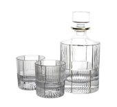 Mikasa Moor Gold Çizgili Cam Viski Seti 3 Parça  950ml-280ml P361.101586 - 1