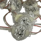 Proje LED nokta ışık dekorasyonu RGB piksel IP65 su geçirmez DC 24V 50mm LED nokta ışığı aydınlatma noel yılbaşı gösteri WS2811 - 3