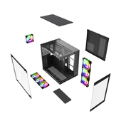 Gametech Prime V3 Tuş Kontrollü RGB 7x120mm Fan Oyuncu (Gaming) Bilgisayar Kasası thumbnail 4