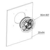 Havalandırma Aspiratörü Fanı 170 W Trifaze Kirli Hava Kötü Koku Tahliye Metal Fan Vantilatör 600 mm - 6