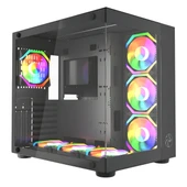 Gametech Prime V3 Tuş Kontrollü RGB 7x120mm Fan Oyuncu (Gaming) Bilgisayar Kasası thumbnail 1