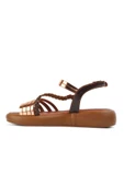 Ayakmod Kahve  Kadın Düz Sandalet R10014 Z - 2