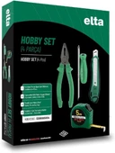 Elta Hobby Set 4 Parça Opak Pense 160mm Maket Bıçağı Şerit Metre Tornavida - 1