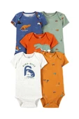 Carters Layette Renkli Erkek Bebek 5Li Kısa Kollu Body 1P559910R - 1