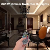 Dokunmatik Kumandalı RGB Şerit Led Kontrol Devresi cihaz 644-TOU-RF-RGB18A Siyah 432W 12-24V uzaktan kumanda RF - 2