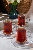 Pearl 12 Parça Boncuklu Cam Çay Takımı 180 ml Çay Seti - 4