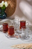 Pearl 12 Parça Boncuklu Cam Çay Takımı 180 ml Çay Seti - 5