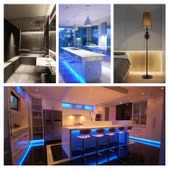 Dokunmatik Kumandalı RGB Şerit Led Kontrol Devresi cihaz 644-TOU-RF-RGB18A Siyah 432W 12-24V uzaktan kumanda RF - 5