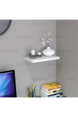 Duvar Rafı Parlak Beyaz Uçan Raf Mdf Gizli Bağlantılı ( 30 X 20 Cm) 18mm Kalınlıkda - 1