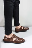 Hakiki Deri  Erkek Klasik Sandalet 662MA119B - 6