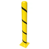 Kamyon Bariyer Metal Kaldırım Park Demiri Otopark Sabit Park Bariyeri 114mm 100 cm 3mm Sarı - 2