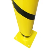 Kamyon Bariyer Metal Kaldırım Park Demiri Otopark Sabit Park Bariyeri 114mm 100 cm 3mm Sarı - 4