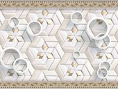 3D Geometri Mozaik Motifli Duvar Kağıdı Baskı thumbnail 7