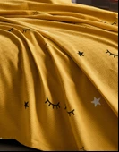 Pike Seti Baskılı Çift Kişilik Dide Sarı thumbnail 2