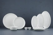Evaliza Platin Elegant 30 Parça 6 Kişilik Porselen Yemek Takımı - 1