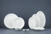 Evaliza Stripe Platin 30 Parça 6 Kişilik Porselen Yemek Takımı - 1