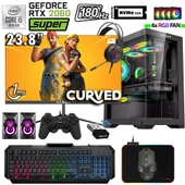 Xaser Xsr1083 i5 10400F 32GB Ram 1TB M.2 NVMe SSD 8GB RTX2060 SUPER  23.8" 180Hz Oyuncu Bilgisayarı thumbnail 1