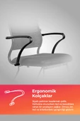 Ergolife Sit Air Bekleme Koltuğu | Metal Ayaklı, Bel Destekli, Fileli, Siyah, Toplantı Sandalyesi -572.60.1.6A5 - 4