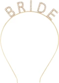 Nessiworld Altın Gold Renk Bekarlığa Veda Kristal Taş Bride Tacı İthal 16x10 cm - 1