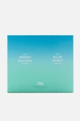 ZARA BLUE SPIRIT SUMMER + GREEN SAVAGE SUMMER EDT 2 X 90 ML - 4