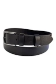 Battal Boy Hakiki Deri 4 cm. Tokalı Düz Model Spor Erkek Kemer Siyah thumbnail 1