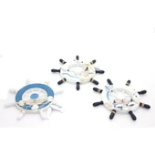 Periboia Ahşap Marin Duvara Asmalı Dümen - 1