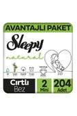 Sleepy Natural Avantajlı Paket Bebek Bezi 2 Numara Mini 204 Adet - 1