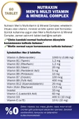 NUTRAXİN Men's Multi Vitamin Ve Mineraller Içeren Complex Takviye Gıda 60 Tablet - 2