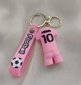 Messi 10 Futbol 3D Silikon Anahtarlık Sırt Çantası Cüzdan Çanta Süsü - 2