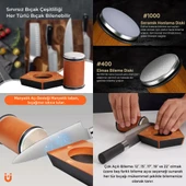 Polham Pro Serisi 5 Açılı Tüm Bıçaklara Uyumlu Bileyici, Silindir Tipi Süper Keskinleştirici Bileme - 5