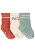 Carters Renkli Erkek Bebek Çorap Set 3'lü Paket 1R613510R - 1
