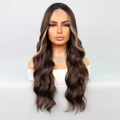 Koyu Kumral Balköpüğü Işıltılı Tül Peruk thumbnail 5