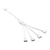 4 yollu beyaz RGB LED şerit Splitter bağlantı kablosu DC 5V-12V Y şekli uzatma kablosu çoklayacı çoğaltıcı konnektör - 1