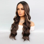 Koyu Kumral Balköpüğü Işıltılı Tül Peruk thumbnail 3