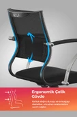 Ergolife Sit Air Ofis Koltuğu | Krom Ayaklı, Yükseklik Ayarlı, Fileli, Bilgisayar Sandalyesi -572.5F.1.2A2 - 2