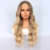 Rus Kumralı Dore Sarı Ombreli Tül Peruk thumbnail 1