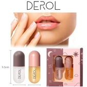 Vafee DEROL Doğal Dudak Dolgunlaştırıcı - Nemlendirici, Parlatıcı Dudak Maskesi 5.5ML (Gündüz & Gece) - 2