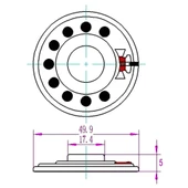 İnce 4cm 50 Ohm 0.5W Hoparlör Yuvarlak Speaker  40mm 0.5 Watt Ses Müzik Amfi Ses Oluşturucu Yüksek Kalite Oyuncak Ürün Tanıtım thumbnail 5