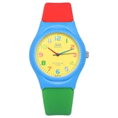 Q&Q VQ86J010Y Renkli Canlı Silikon Kordonlu Su Geçirmez Rakamlı Çocuk Kol Saati - 1