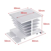 Ssr Alüminyum Soğutucu Blok  Solid State Röleler İçin 10A / 40A Ray Montaj Edilebilir Isı Sıcaklık Düşürücü Radyatör thumbnail 8