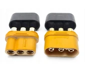 MR60 Dişi Erkek Konnektör Soket Çift  3 Pin LiPo Pil Batarya Bağlantı Konnektörü 60A Yüksek Akım RC Multikopter Uçak Helikopter Esc thumbnail 1