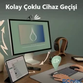 ScHitec Çift Cihaz Bağlantı Özellikli Klavye ve Mouse Set 2.4G+BT Beyaz KM902 - 5