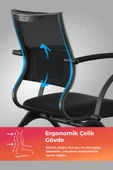 Ergolife Sit Air Ofis Koltuğu | Tekerlekli, Bel Destekli, Fileli, Siyah, Bilgisayar Sandalyesi -572.60.1.682 - 2