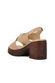 Ayakmod Bej Kadın Topuklu Sandalet 523001 Z - 4